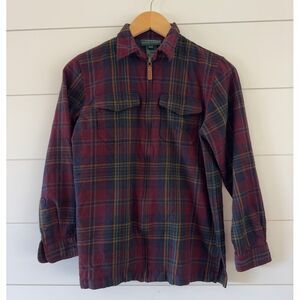 Ralph Lauren plaid zip up petite small